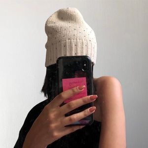 BOGOFREE Embellished Chenille Beanie